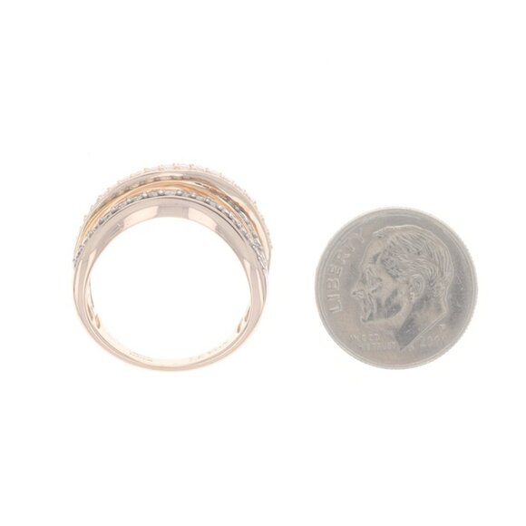 Le Vian Diamond Crossover Band - Rose Gold 14k Round .75ctw Limited Edition Ring - Picture 5 of 6